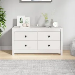 vidaXL Byråer>Sidoskåp 100x40x54 cm massiv furu