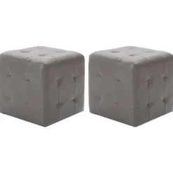 vidaXL Sittpuffar>Sittpuff 2 st 30x30x30 cm konstläder