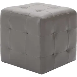 vidaXL Sittpuffar>Sittpuff 2 st 30x30x30 cm konstläder