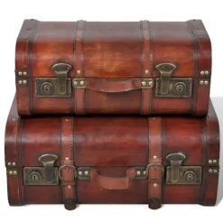 vidaXL Kistor & Koffertar>Skattkista i vintagestil 2 st trä