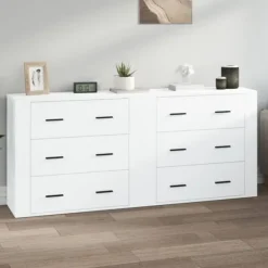 vidaXL Byråer>Skänk 2 delar konstruerat trä