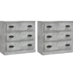 vidaXL Byråer>Skänk 2 st betong konstruerat trä