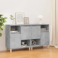 vidaXL Sideboards>Skänk 2 st betong 60x35x70 cm konstruerat trä