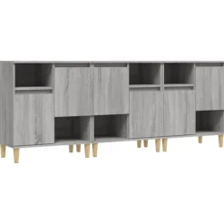 vidaXL Sideboards>Skänk 3 st sonoma 60x35x70 cm konstruerat trä