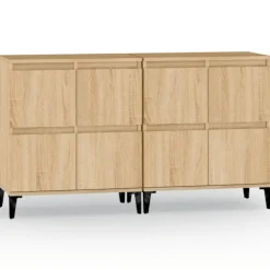 vidaXL Skåp>Skänk 2 st sonoma ek 60x35x70 cm konstruerat trä