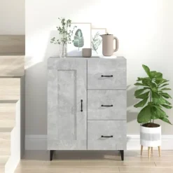 vidaXL Byråer>Skänk betong 69,5x34x90 cm konstruerat trä