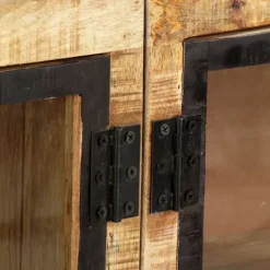 vidaXL Sideboards>Skänk och svart 160x30x80 cm massivt grovt mangoträ