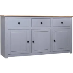 vidaXL Byråer>Skänk 135x40x80 cm massiv furu panama