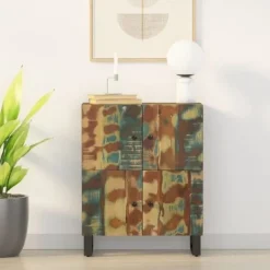 vidaXL Skåp>Skänk med 4 dörrar 60x33x75 cm massivt återvunnet trä