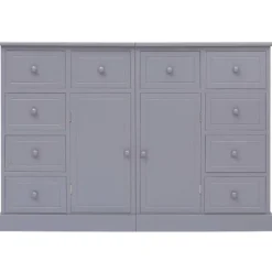 vidaXL Sideboards>Skänk med 10 lådor 113x30x79 cm trä