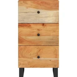 vidaXL Byråer>Skänk med 3 lådor 40x33,5x75 cm massivt akaciaträ