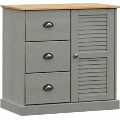 vidaXL Sideboards>Skänk med lådor VIGO 78x40x75 cm massiv furu