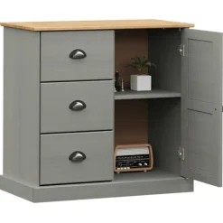 vidaXL Sideboards>Skänk med lådor VIGO 78x40x75 cm massiv furu