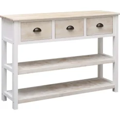 vidaXL Sideboards>Skänk naturlig och 115x30x76 cm trä