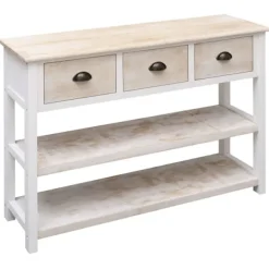 vidaXL Sideboards>Skänk naturlig och 115x30x76 cm trä