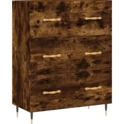 vidaXL Byråer>Skänk rökfärgad ek 69,5x34x90 cm konstruerat trä