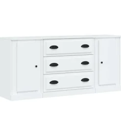 vidaXL Sideboards>Skänkar 3 delar högglans konstruerat trä