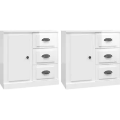 vidaXL Sideboards>Skänkar 2 delar högglans konstruerat trä