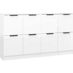 vidaXL Byråer>Skänkar 2 st högglans 60x30x70 cm konstruerat trä