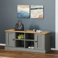 vidaXL Tv-Bänkar>Skobänk VIGO 106x35x45 cm massiv furu