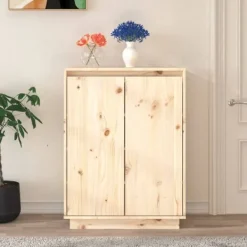 vidaXL Skåp>Skoskåp 60x35x80 cm massiv furu