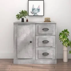 vidaXL Byråer>Skåp betong 70x35,5x67,5 cm konstruerat trä