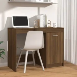 vidaXL Kontorsmöbler>Skrivbord ek 100x50x76 cm konstruerat trä