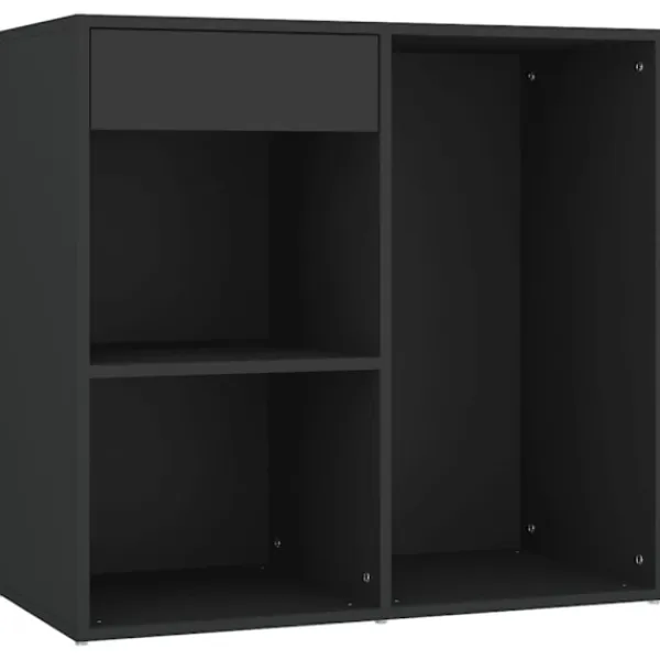 vidaXL Sminkbord>Sminkbord LED med skåp konstruerat trä