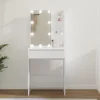 Sminkbord>vidaXL Sminkbord med LED Vit 60x40x140 cm