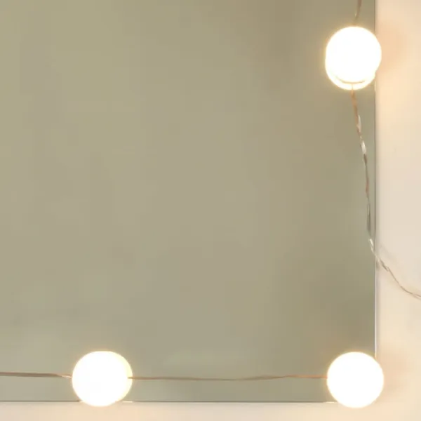 vidaXL Sminkbord>Sminkbord med LED 74,5x40x141 cm