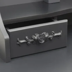 vidaXL Sminkbord>Sminkbord med pall och 3 speglar