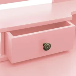 vidaXL Sminkbord>Sminkbord med pall 100x40x146 cm kejsarträ