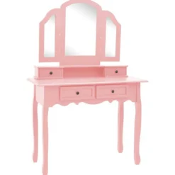 vidaXL Sminkbord>Sminkbord med pall 100x40x146 cm kejsarträ