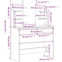 vidaXL Sminkbord><noscript><img width=