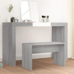 vidaXL Sminkbord>Sminkpall sonoma 70x35x45 cm konstruerat trä