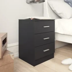 vidaXL Sängar>Sängbord 2 st 38x35x56 cm konstruerat trä