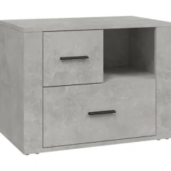 vidaXL Byråer>Sängbord betonggrå 60x36x45 cm konstruerat trä Grå