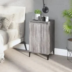 vidaXL Sängar>Sängbord grå sonoma 40x35x70 cm konstruerat trä Grå