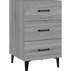 vidaXL Byråer>Sängbord sonoma-ek 40x40x66 cm konstruerat trä