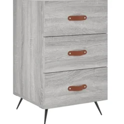 vidaXL Byråer>Sängbord grå sonoma- 40x40x66 cm konstruerat trä Grå