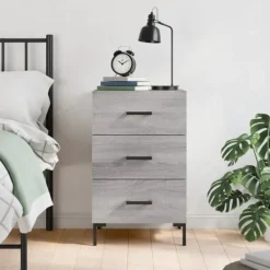 vidaXL Byråer>Sängbord sonoma-ek 40x40x66 cm konstruerat trä