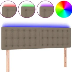 vidaXL Sängar>Sänggavel LED 144x5x78/88 cm tyg