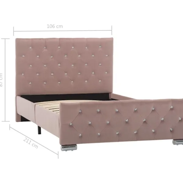 vidaXL Sängar>Sängram sammet 100x200 cm