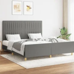 vidaXL Sängar>Sängram utan madrass mörk 160x200 cm tyg