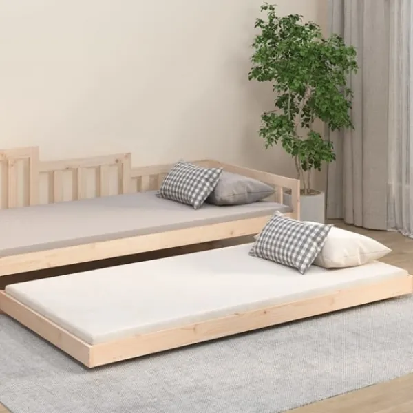 vidaXL Sängar>Sängram utan madrass 90x200 cm massiv furu