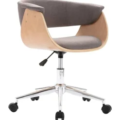 vidaXL Kontorsmöbler>Snurrbar kontorsstol taupe böjträ och tyg Taupe