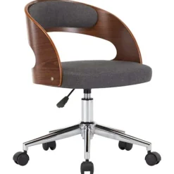 vidaXL Kontorsmöbler>Snurrbar matstol böjträ och tyg