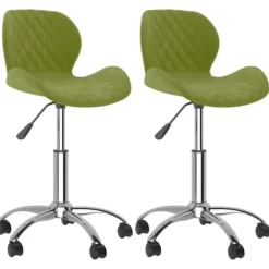 vidaXL Kontorsmöbler>Snurrbara matstolar 2 st ljus sammet