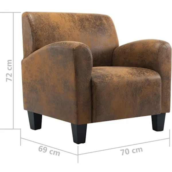 vidaXL Fåtöljer>Soffa 70x69x72 cm konstläder