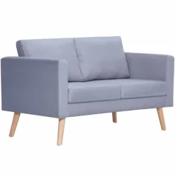 vidaXL Soffor>Soffa i tyg 2-sitsig ljus